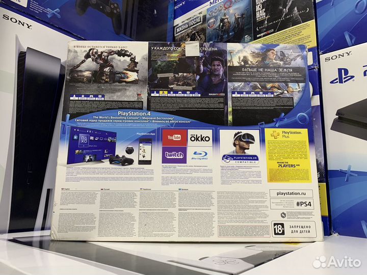 PS4 Slim 500Gb с играми