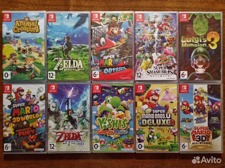 Игры Switch, WiiU, DS, DC. Лицензионные