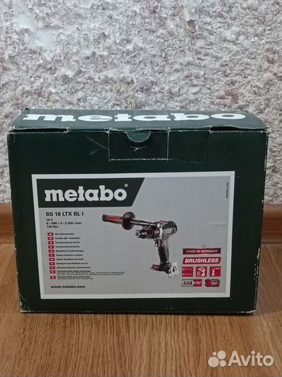 Шуруповерт ледобур Metabo BS 18 LTX BL I оригинал