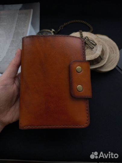 Портмоне мужское для документов ручной работы