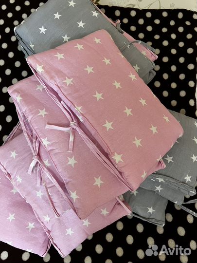 Подушки бортики для детской кроватки