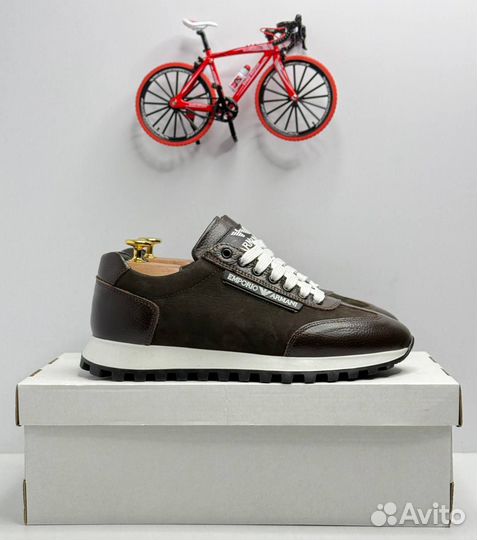 Кроссовки мужские кожаные emporio armani