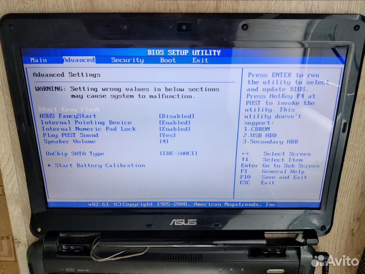 Hoутбук Asus K40AB (IN) по запчаcтям