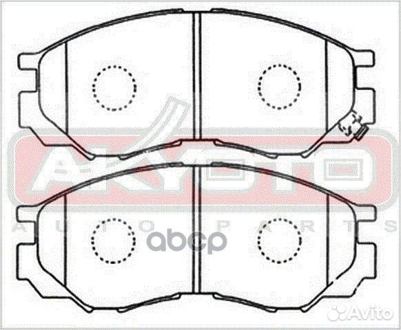 Колодки тормозные дисковые передние mitsubishi