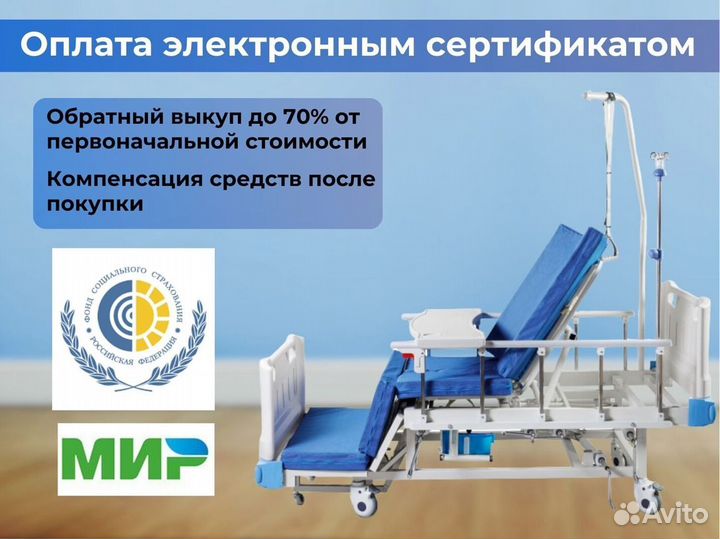 Медицинская кровать функциональная