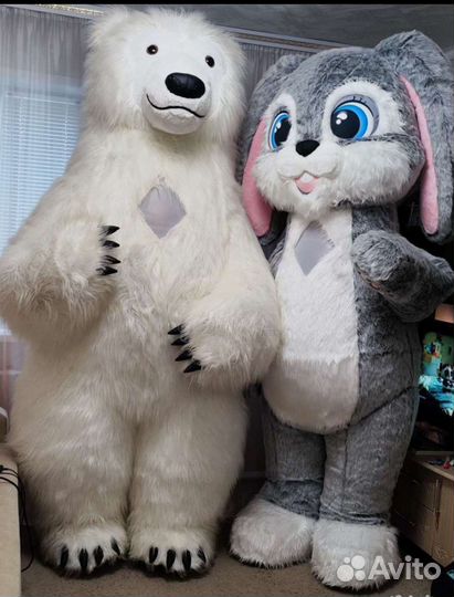 Ростовые куклы, аэро Мишка, Зайка праздник