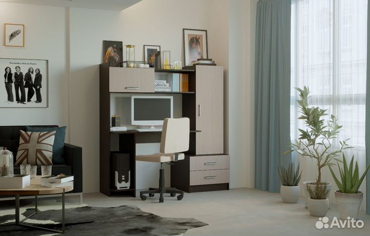 Компьютерный стол пкс-7 Венге/Дуб Белфорт