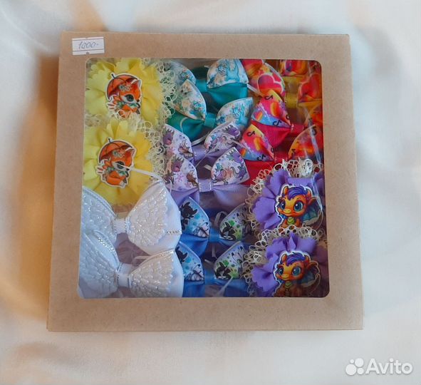 Бантики резинки ручной работы. Подарочный набор