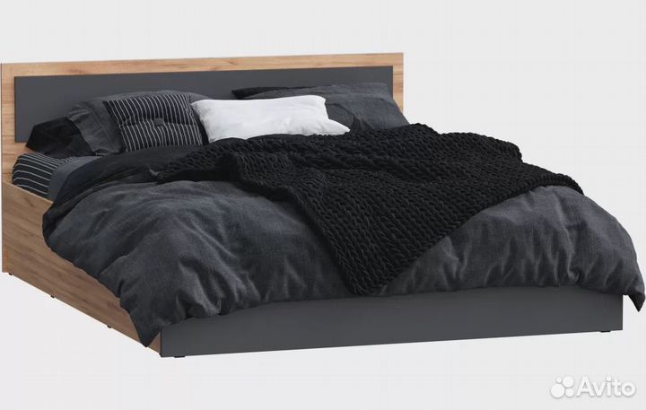 Мартина Кровать с ПМ 140 сонома/белый