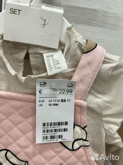 Костюм для девочки hm 86