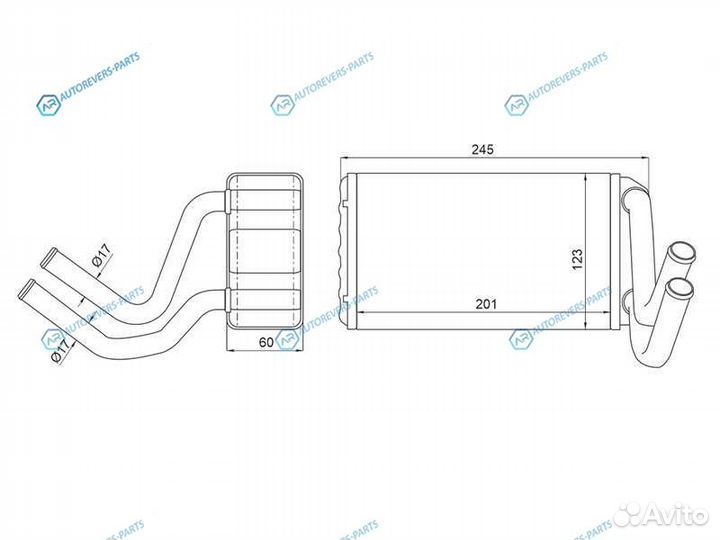 ST-HD65-395-0 Радиатор отопителя салона honda CR-V