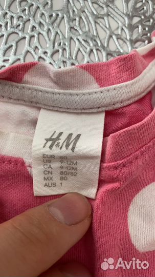 H&m платья пакетом на девочку 86-92см за 3 штуки