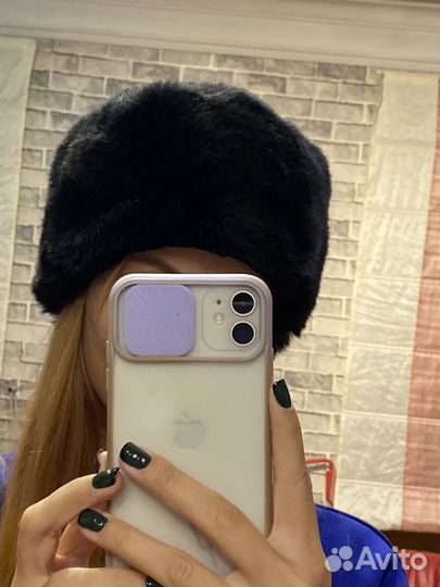 Зимняя шапка, кепи, берет из экомеха (5 вещей)