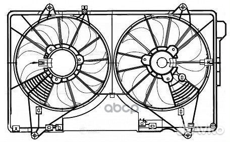 Э/вентиляторы с кожухом (2 вент.) для а/м Mazda