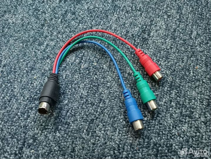 Кабель переходник S-Video - 3 x RCA тюльпан