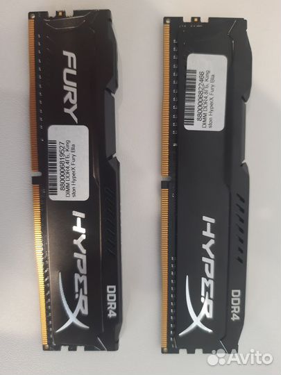 Оперативная память ddr4 hyperx fury 8gb