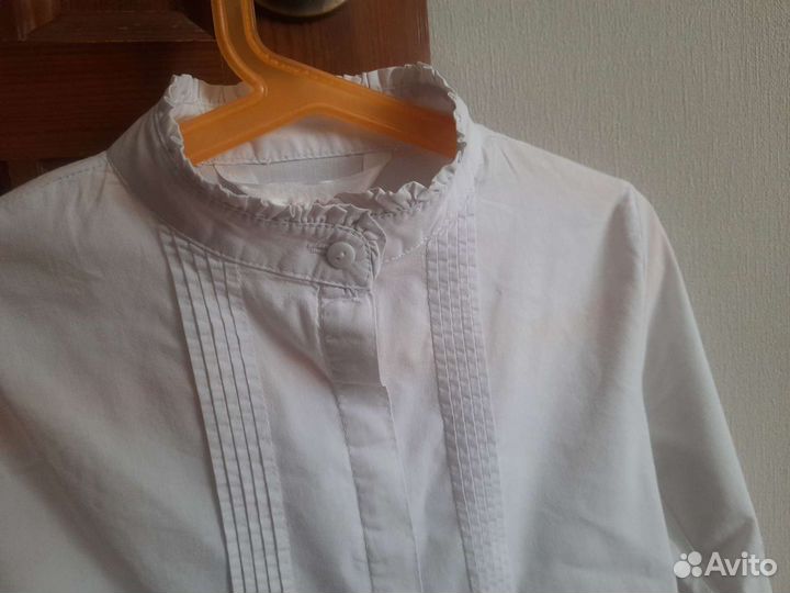Блузка белая для девочек 134 р
