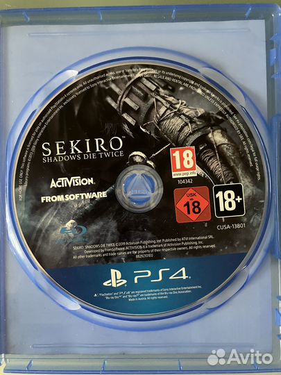 Диск ps 4 Sekiro shadows die twice