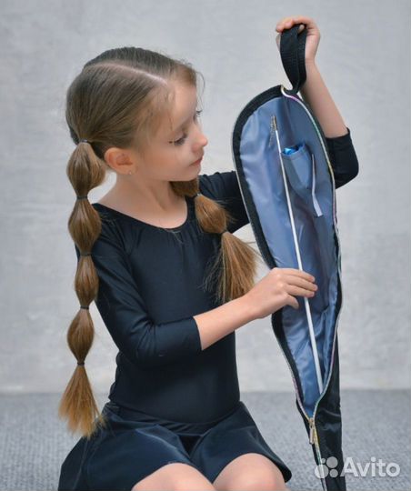 Чехол для гимнастической ленты, розовый/голубой 3