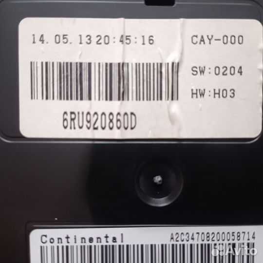 Панель приборов на фольксваген поло