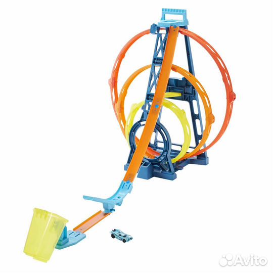 Hot Wheels трек Track Builder Triple Loop Stunt
