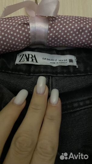 Джинсы zara 34 прямые