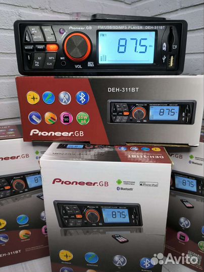 Магнитола pioneer.gb 311 1din Bluetooth USB