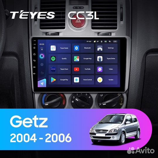 Автомагнитола Hyundai Getz Teyes CC3L 4/32гб