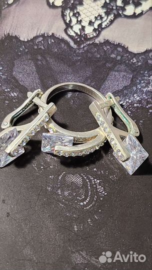 Серьги серебро 925