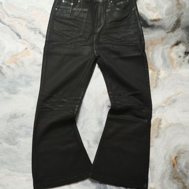 Джинсы клеш Rick Owens type восковые