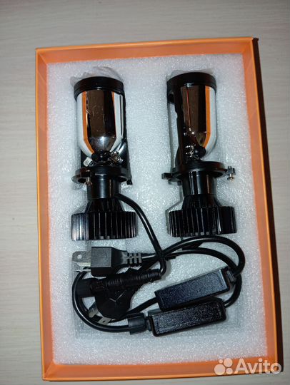 Led лампа h4 с линзой