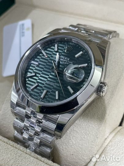 Rolex DateJust 41mm Green bamboo