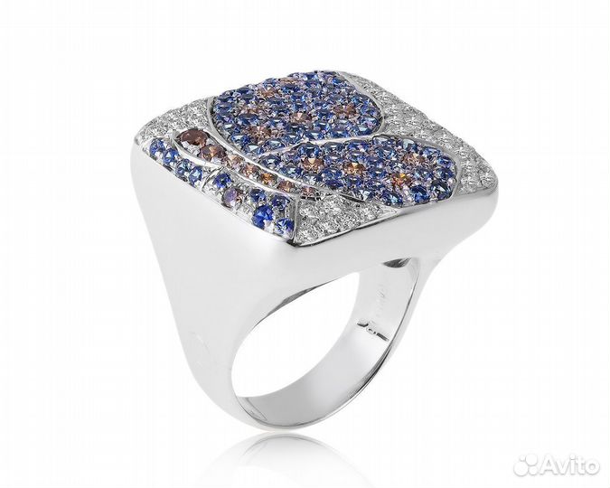 Золотое кольцо с сапфирами 1.55ct Gavello