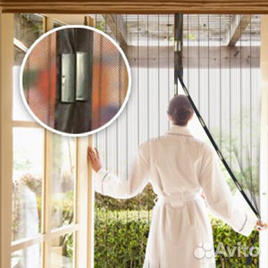 Москитная сетка на магнитах на двери