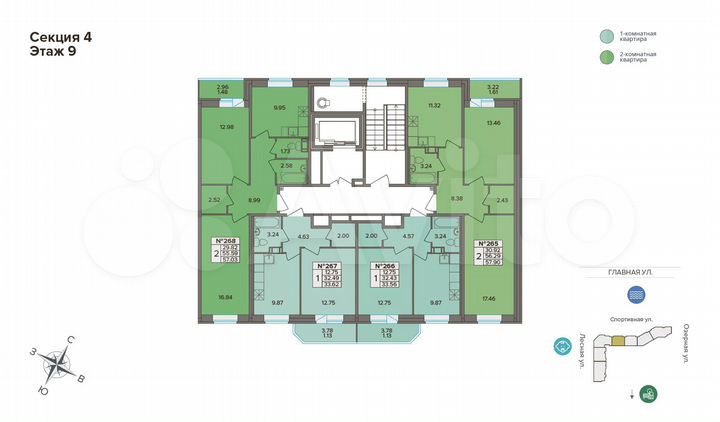 1-к. квартира, 33,6 м², 9/9 эт.