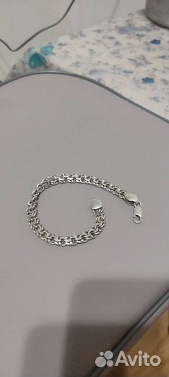 Серебряный браслет мужской бу