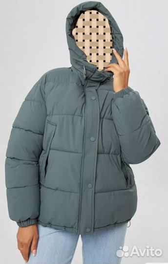 Пуховик зимний оверсайз женский размер 48