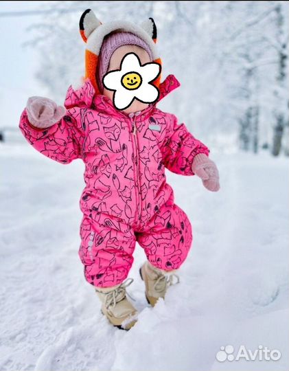 Зимний комбинезон для девочки 74
