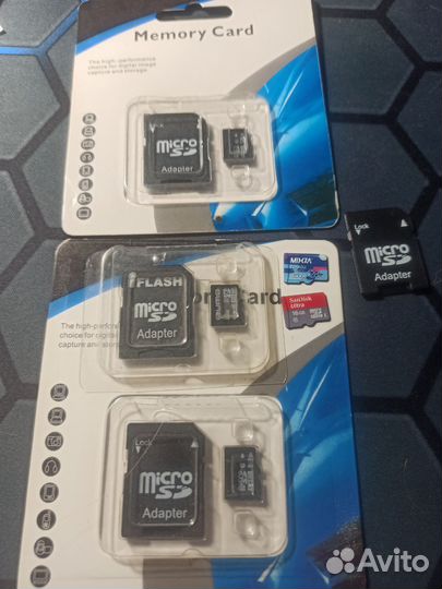 Карта памяти MicroSD 512 128 32 16 Гб