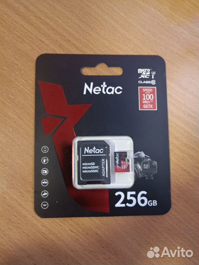 Карта памяти MicroSD Netac 128/256 GB оригинал