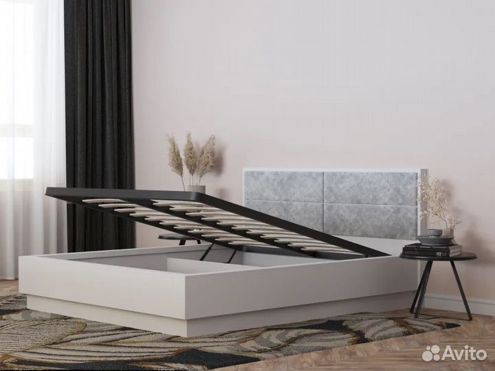 Кровать двуспальная с подъемным механизмом