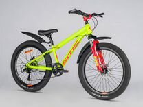 Велосипед sitis flash 24" 7sp (2024) Green-Red-Bla