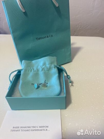 Серьги tiffany сердечки