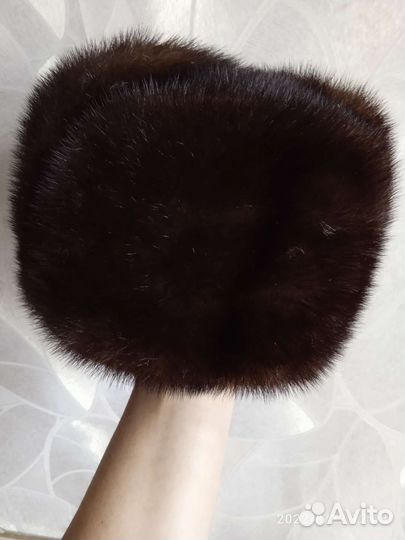Норковая шапка мужская б/у