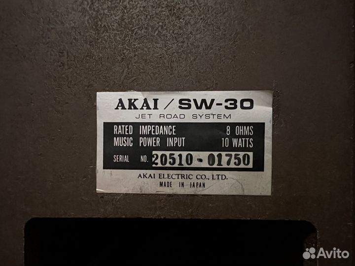 Акустические колонки Akai SW - 30