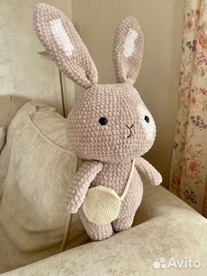 Зайка мягкая игрушка вязаная