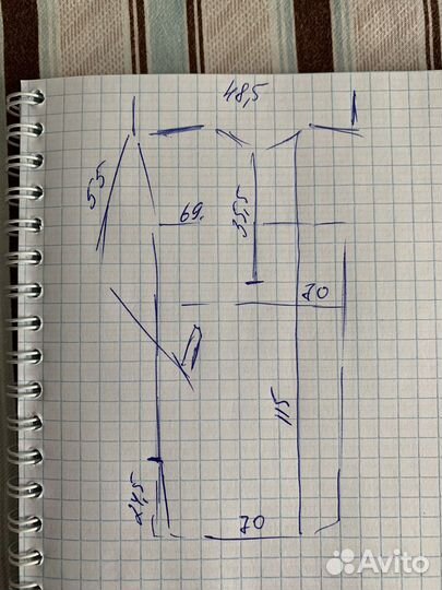 Платье рубашка ручная работа 50-52 размер