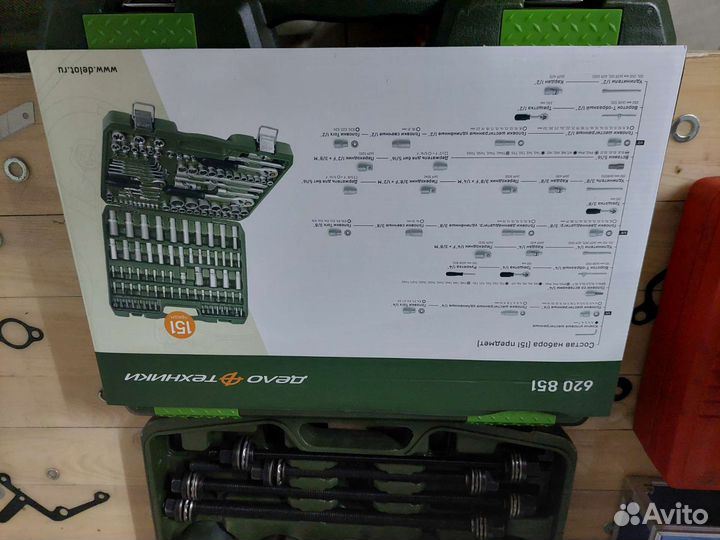 Набор инструментов для авто в чемодане