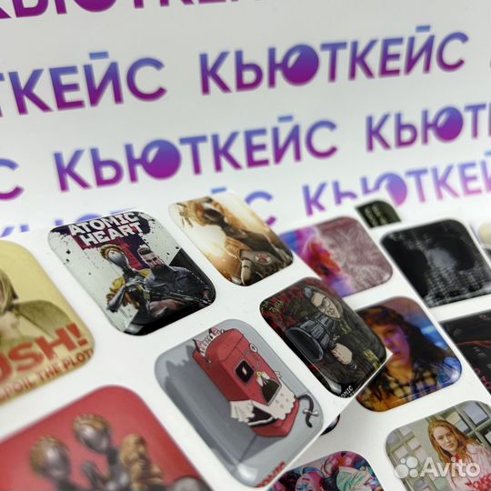 Стикеры объемные