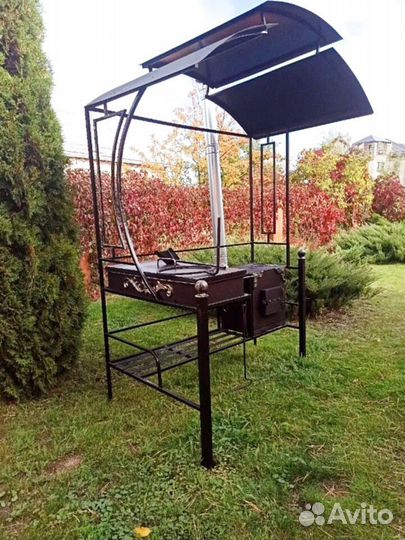 Мангал кованый с крышей